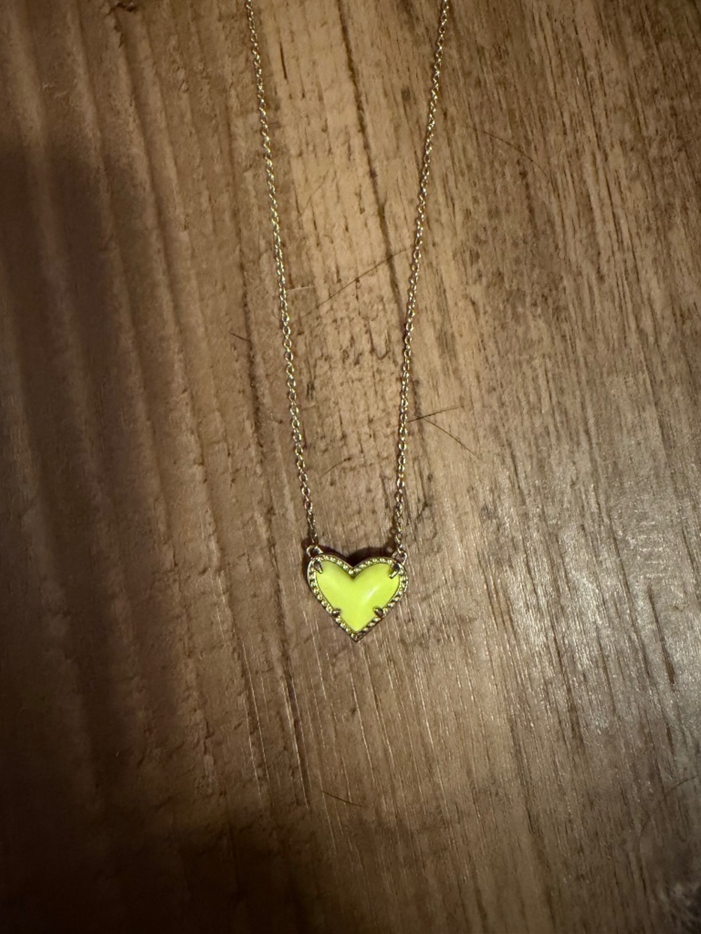 Yellow heart pendent Kendra Scott necklace